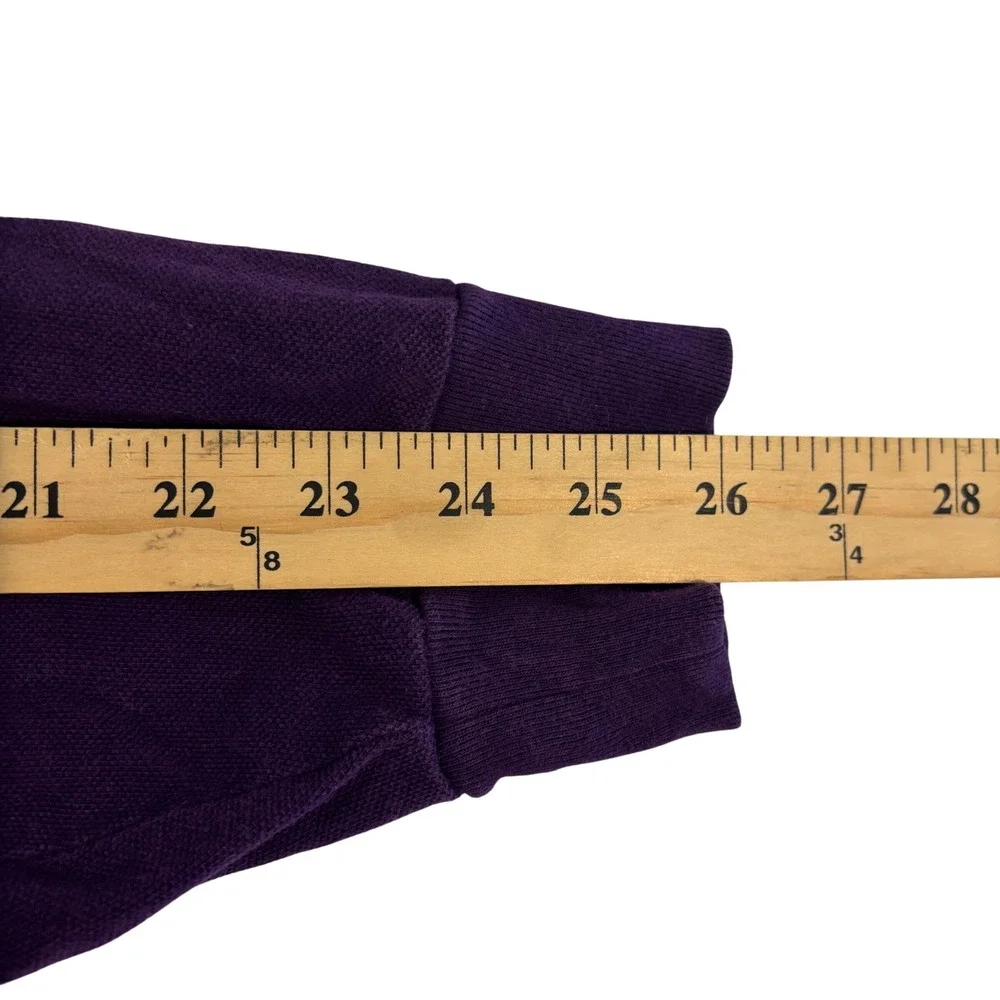 Polo Ralph Lauren Dark Purple Polo Mens L Long Sleeve Cotton Pony Logo School